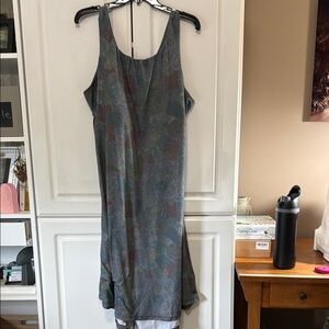 Prana Gray and Green Tank Dress